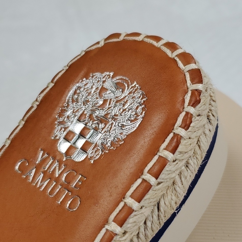 Vince Camuto Belisnda Leather Crossband Slide Platform Sandles Size 8W - Picture 13 of 17